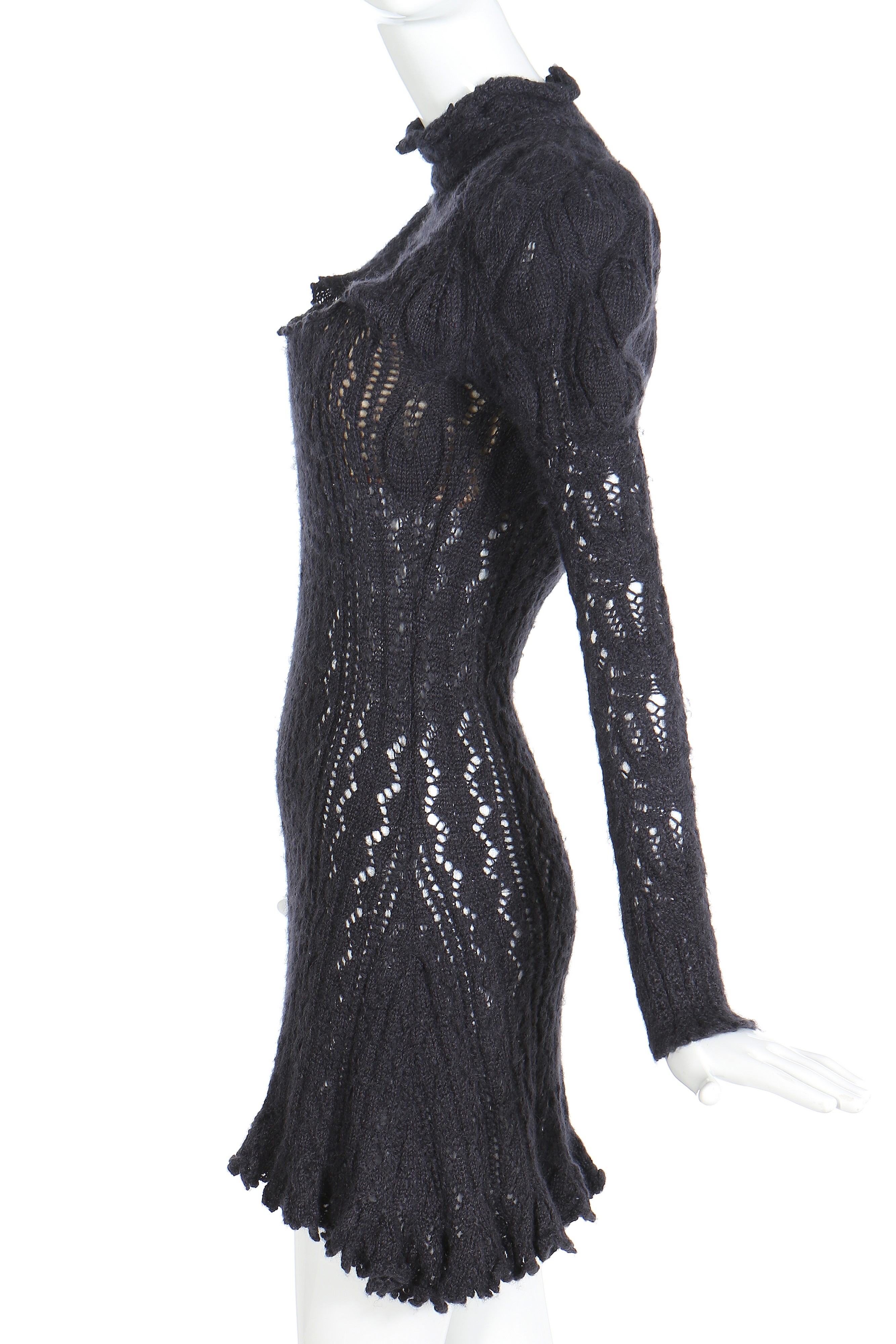 white christmas dresses Vintage Lillie Rubin Crochet Crystal Knit Dress – Recess main image 1