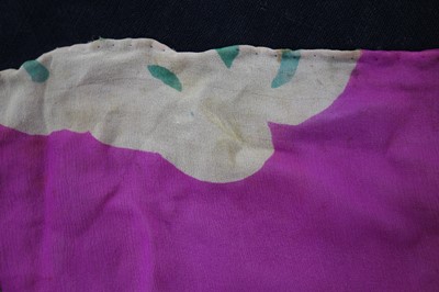 Lot 138 - A Thea Porter abaya/kaftan of magenta floral-printed chiffon, 1970s