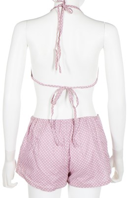 Lot 119 - A Biba pale lavender and white polka-dot cotton bikini, 1969