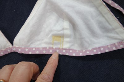 Lot 119 - A Biba pale lavender and white polka-dot cotton bikini, 1969