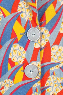 Lot 121 - A Biba art-deco printed cotton jacket, circa 1970