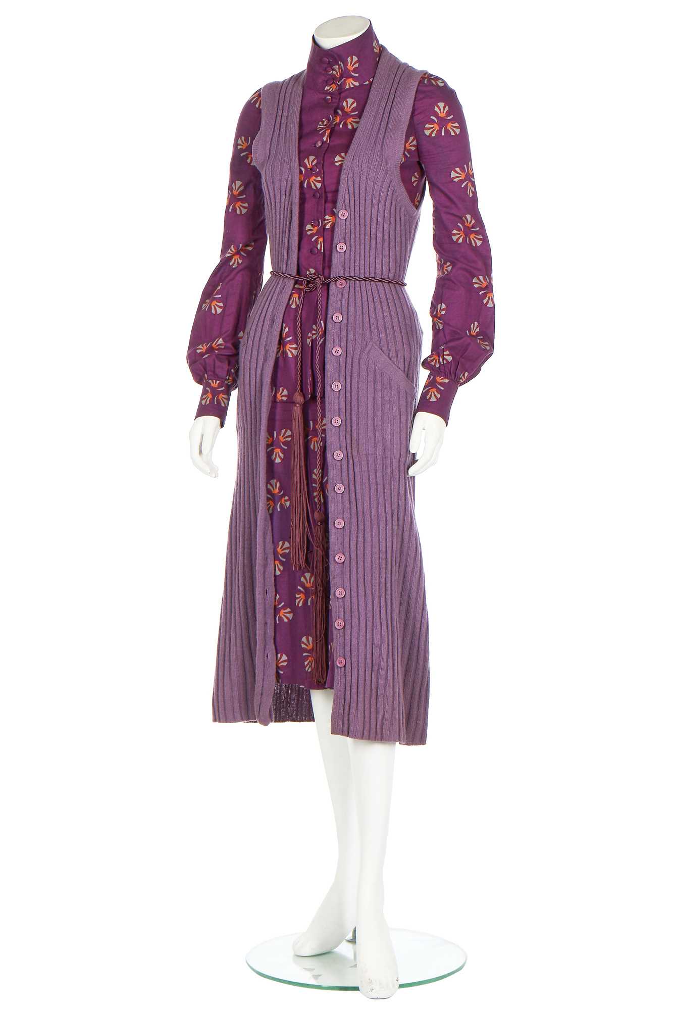 Lot 118 - A group of Biba clothing in shades of purple and brown, 1960s-1970s