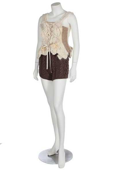 Lot 203 - A Comme des Garçons Tao Kurihara knitted and crocheted ensemble, Spring-Summer 2006