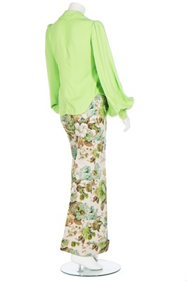 Lot 117 - A good group of Biba in shades of apple-green and brown, 1960s-1970s