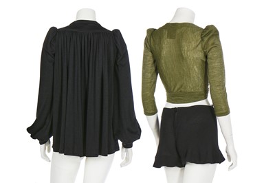 Lot 117 - A good group of Biba in shades of apple-green and brown, 1960s-1970s