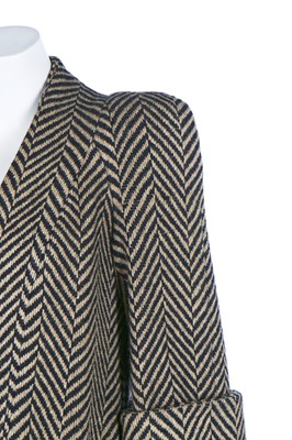 Lot 123 - A good Biba swing coat of chevron-weave herringbone tweed, circa 1974