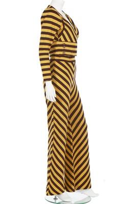 Lot 122 - A good Biba striped wool-jersey two-piece ensemble, early 1970s