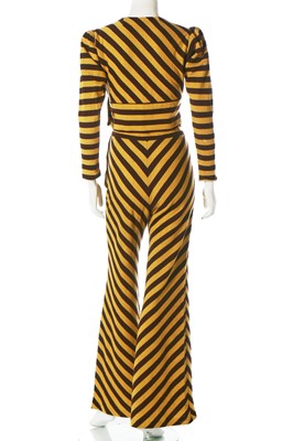 Lot 122 - A good Biba striped wool-jersey two-piece ensemble, early 1970s