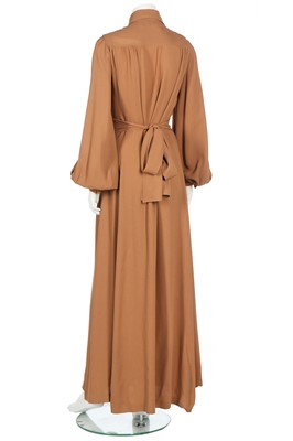 Lot 128 - A Lee Bender at Bus Stop art-deco printed rayon dress, 1970s