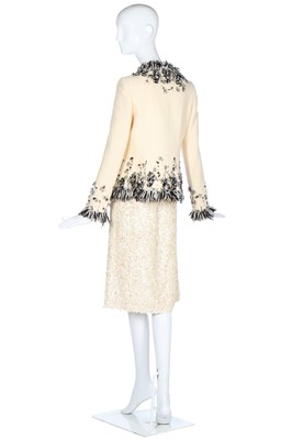 Lot 171 - An Oscar de la Renta embellished silk-chiffon ensemble, 2000s