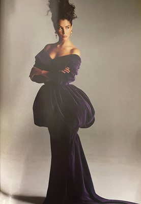 Lot 352 - An Antony Price black velvet evening gown, 1988