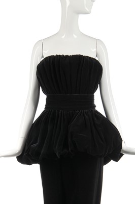 Lot 352 - An Antony Price black velvet evening gown, 1988