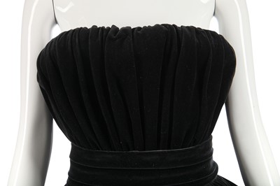 Lot 352 - An Antony Price black velvet evening gown, 1988
