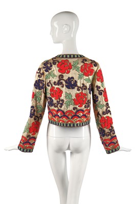 Lot 321 - A Marc Bohan for Christian Dior chinoiserie lamé jacket, probably Autumn-Winter 1975-76