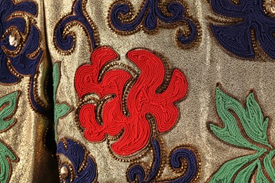 Lot 321 - A Marc Bohan for Christian Dior chinoiserie lamé jacket, probably Autumn-Winter 1975-76