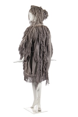 Lot 339 - An Issey Miyake fringed coat and hat, Autumn-Winter, 1985-86