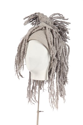 Lot 339 - An Issey Miyake fringed coat and hat, Autumn-Winter, 1985-86