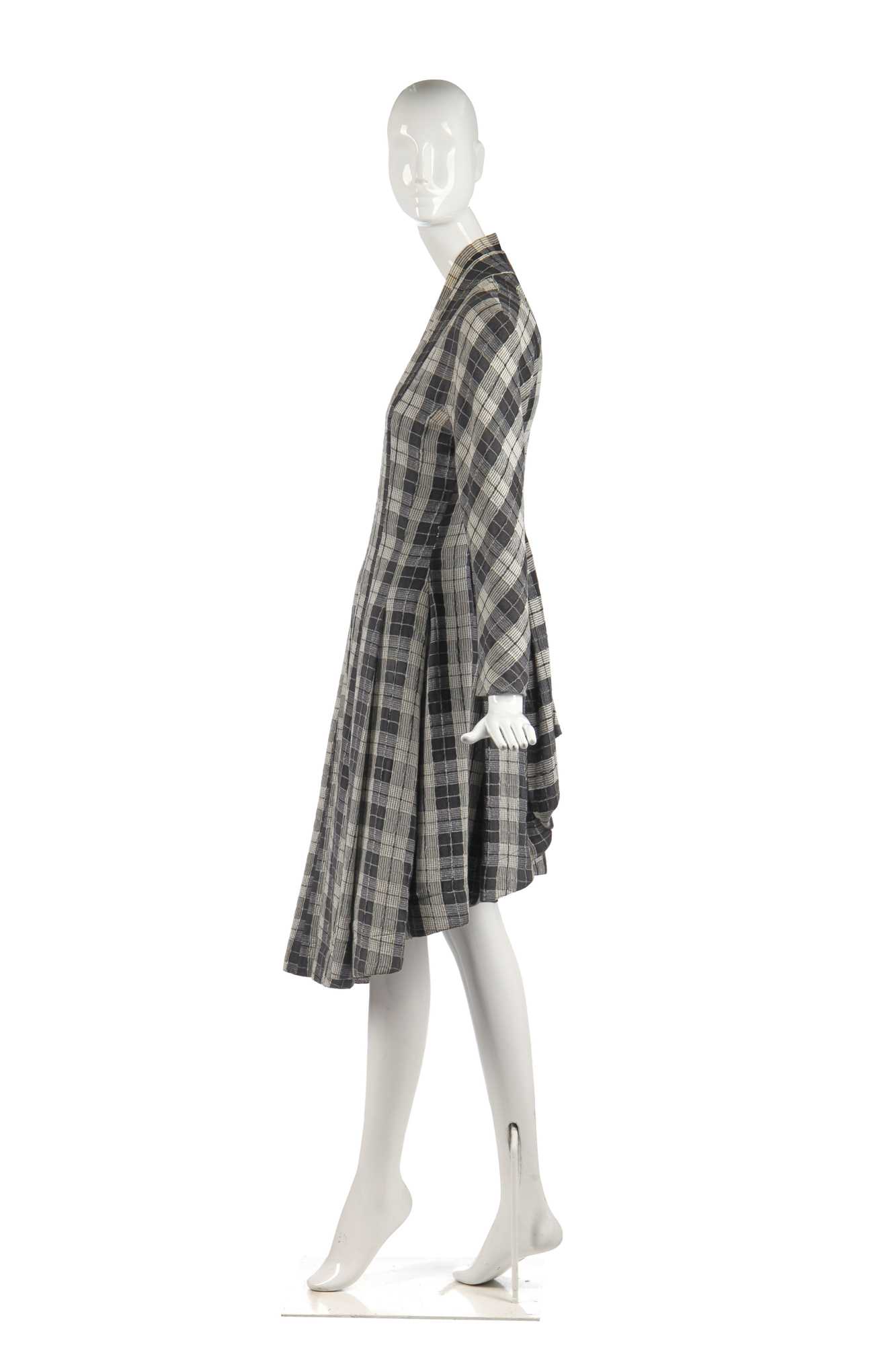 Lot 375 - A rare John Galliano tartan cotton dress, 'The Rose' collection, Autumn-Winter 1987-88