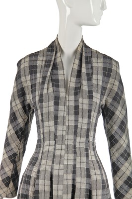Lot 375 - A rare John Galliano tartan cotton dress, 'The Rose' collection, Autumn-Winter 1987-88