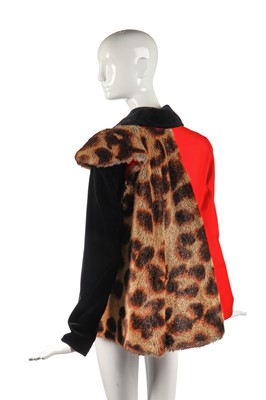 Lot 388 - A Vivienne Westwood fox fur and scarlet wool 'hunt' jacket, 'Storm in a Teacup' collection, Autumn-Winter 1996-97