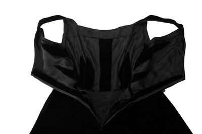 Lot 237 - A black velvet cocktail dress, probably Pierre Balmain, circa 1955