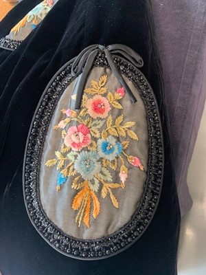 Lot 237 - A black velvet cocktail dress, probably Pierre Balmain, circa 1955