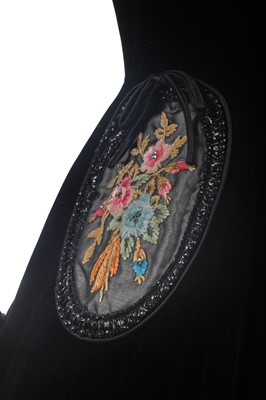 Lot 237 - A black velvet cocktail dress, probably Pierre Balmain, circa 1955