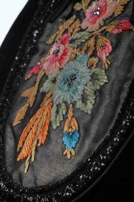 Lot 237 - A black velvet cocktail dress, probably Pierre Balmain, circa 1955