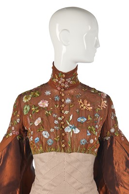 Lot 410 - A Givenchy haute couture by Alexander McQueen wild flower embroidered gown, Autumn-Winter 1999-2000