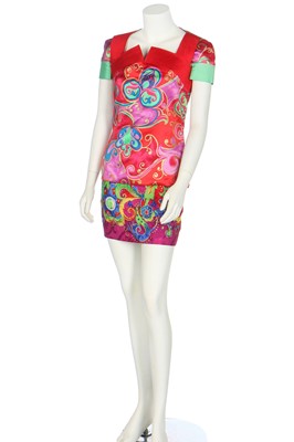 Lot 400 - A Gianni Versace printed silk two-piece ensemble, probably Spring-Summer 1991