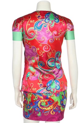 Lot 400 - A Gianni Versace printed silk two-piece ensemble, probably Spring-Summer 1991