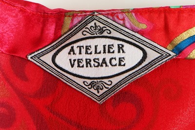 Lot 400 - A Gianni Versace printed silk two-piece ensemble, probably Spring-Summer 1991