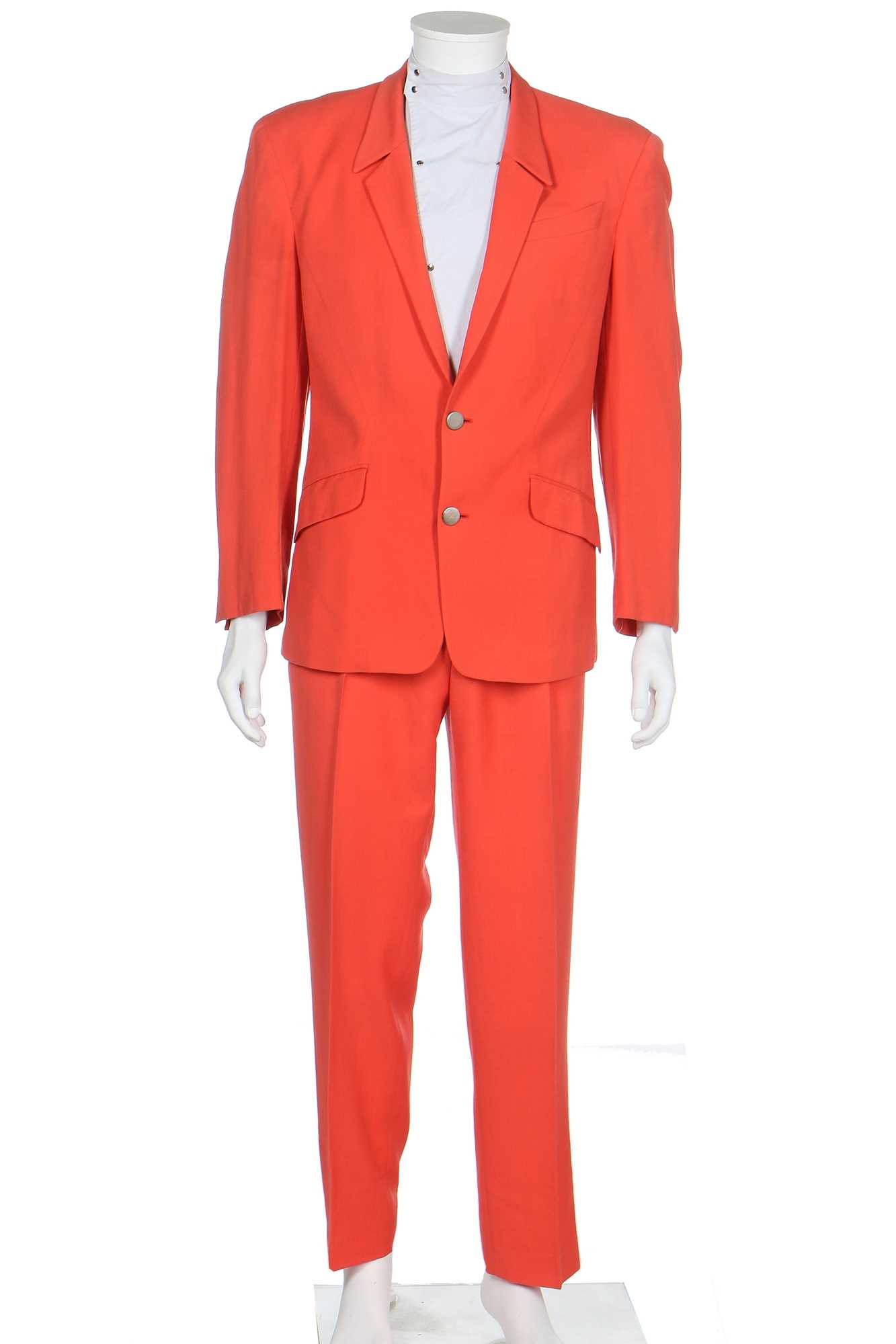 Lot 191 - A good Thierry Mugler men's neon-orange wool Lot 191 - A good Thierry Mugler men's neon-orange wool
