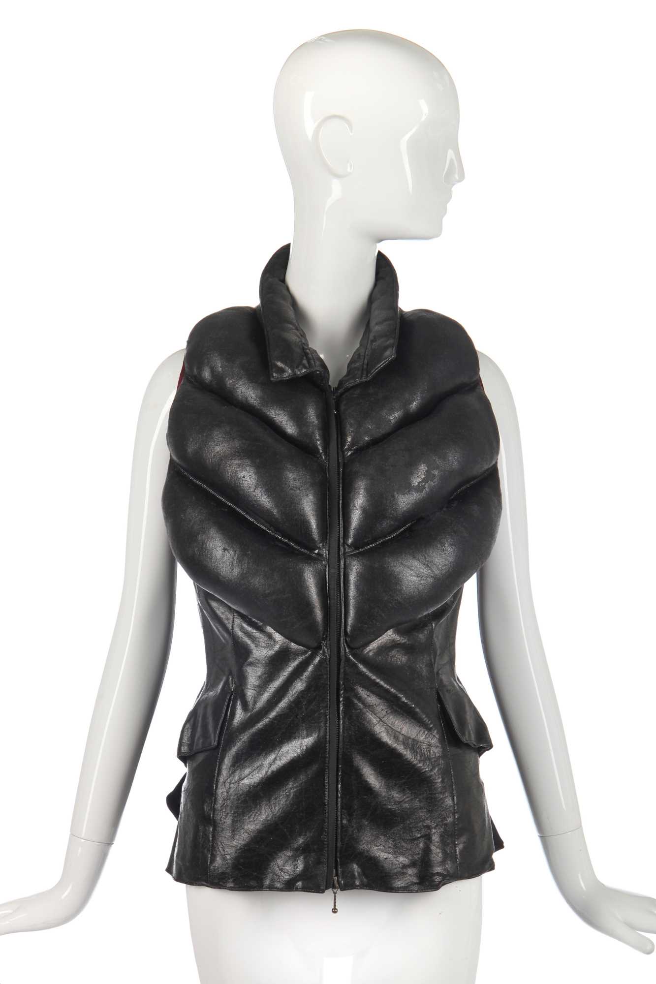 Lot 376 - A rare John Galliano showpiece padded waistcoat, 'Honcho Woman', Spring-Summer 1991