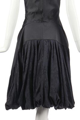 Lot 412 - An Alexander McQueen black faille and damask dress, 'Dance of the Twisted Bull' collection, Spring-Summer 2002