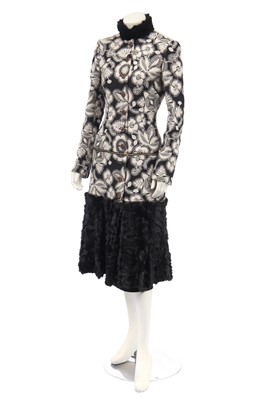 Lot 136 - An Alexander McQueen embroidered black wool coat, pre-fall 2003 collection