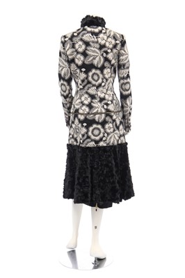 Lot 136 - An Alexander McQueen embroidered black wool coat, pre-fall 2003 collection