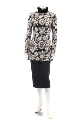 Lot 136 - An Alexander McQueen embroidered black wool coat, pre-fall 2003 collection