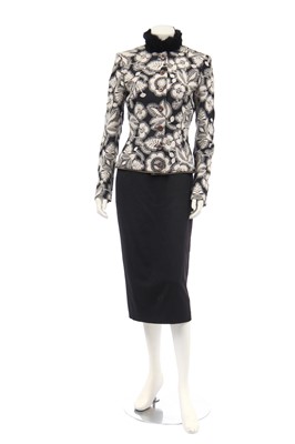 Lot 136 - An Alexander McQueen embroidered black wool coat, pre-fall 2003 collection