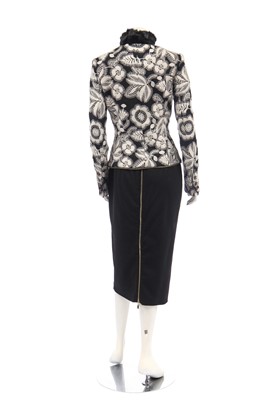 Lot 136 - An Alexander McQueen embroidered black wool coat, pre-fall 2003 collection