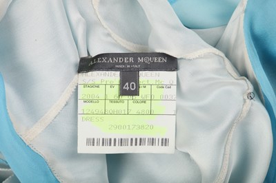 Lot 418 - An Alexander McQueen turquoise chiffon 'negligee' dress, 2004 Spring-Summer pre-collection