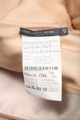 Lot 125 - An Alexander McQueen camel cashmere dress, 'Pantheum as Lecum' collection, Autumn-Winter 2004-05
