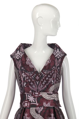 Lot 424 - An Alexander McQueen purple brocaded dress, 'Widows of Culloden' collection, Autumn-Winter 2006-07