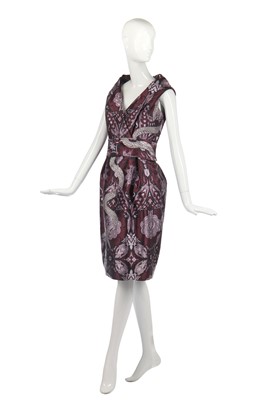Lot 424 - An Alexander McQueen purple brocaded dress, 'Widows of Culloden' collection, Autumn-Winter 2006-07