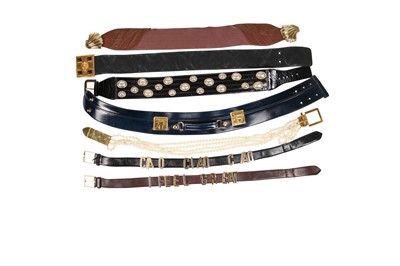 Lot 189 - Seven statement belts, 1980s