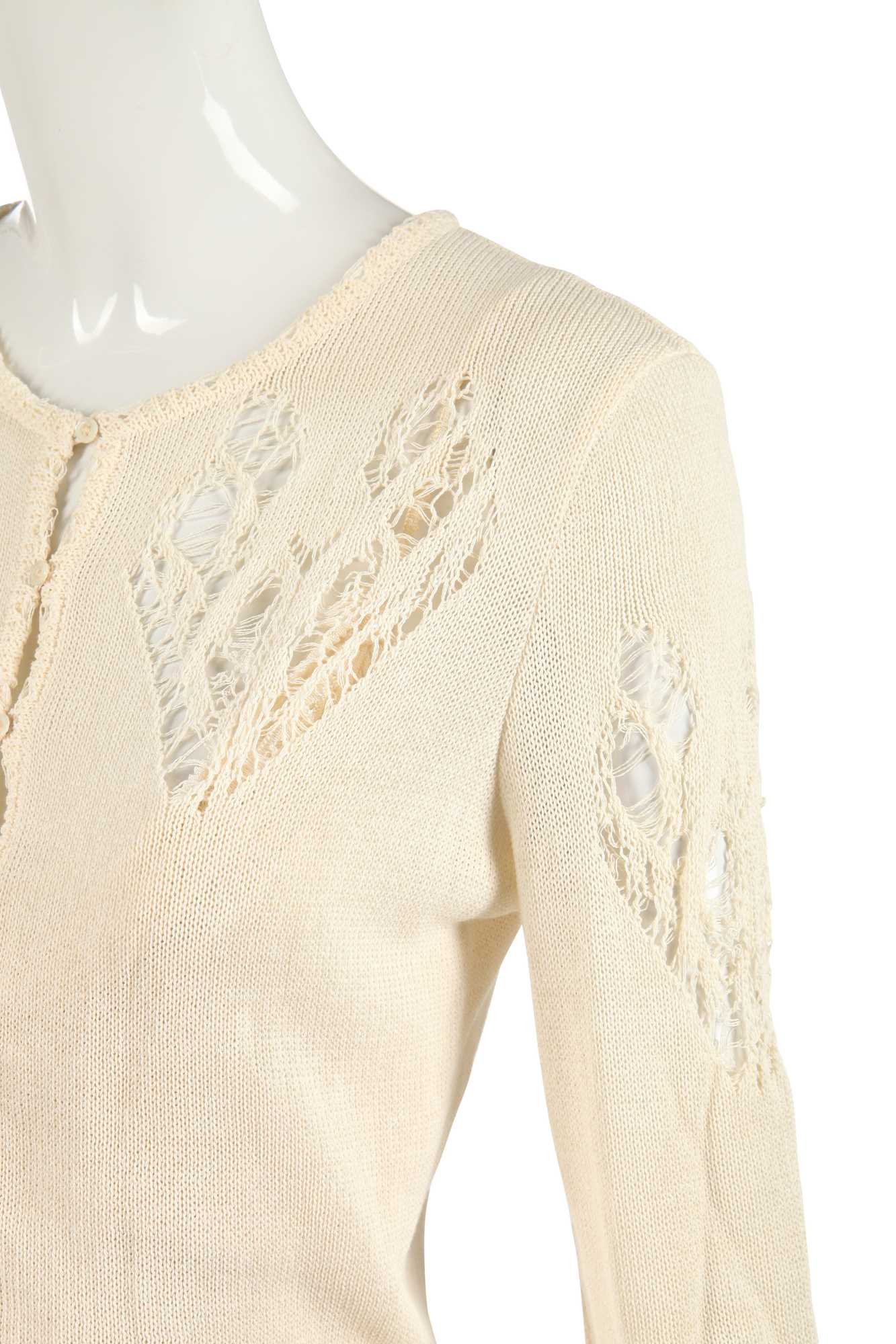 Lot 433 - A John Galliano knitted ivory silk evening ensemble, Spring-Summer 2000