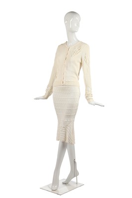 Lot 433 - A John Galliano knitted ivory silk evening ensemble, Spring-Summer 2000