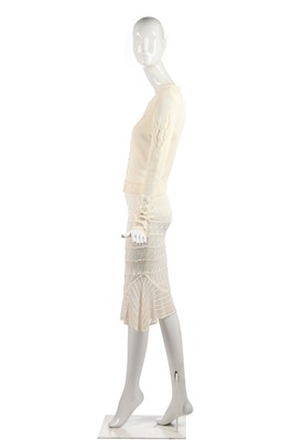 Lot 433 - A John Galliano knitted ivory silk evening ensemble, Spring-Summer 2000