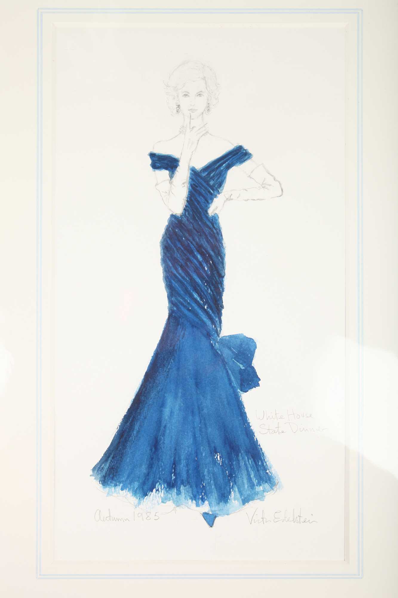 Lot 211 - A Victor Edelstein fashion illustration of Lot 211 - A Victor Edelstein fashion illustration of