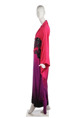 Lot 427 - An Alexander McQueen dégradé crêpe kimono ensemble, 'La Dame Bleue', Spring-Summer 2008
